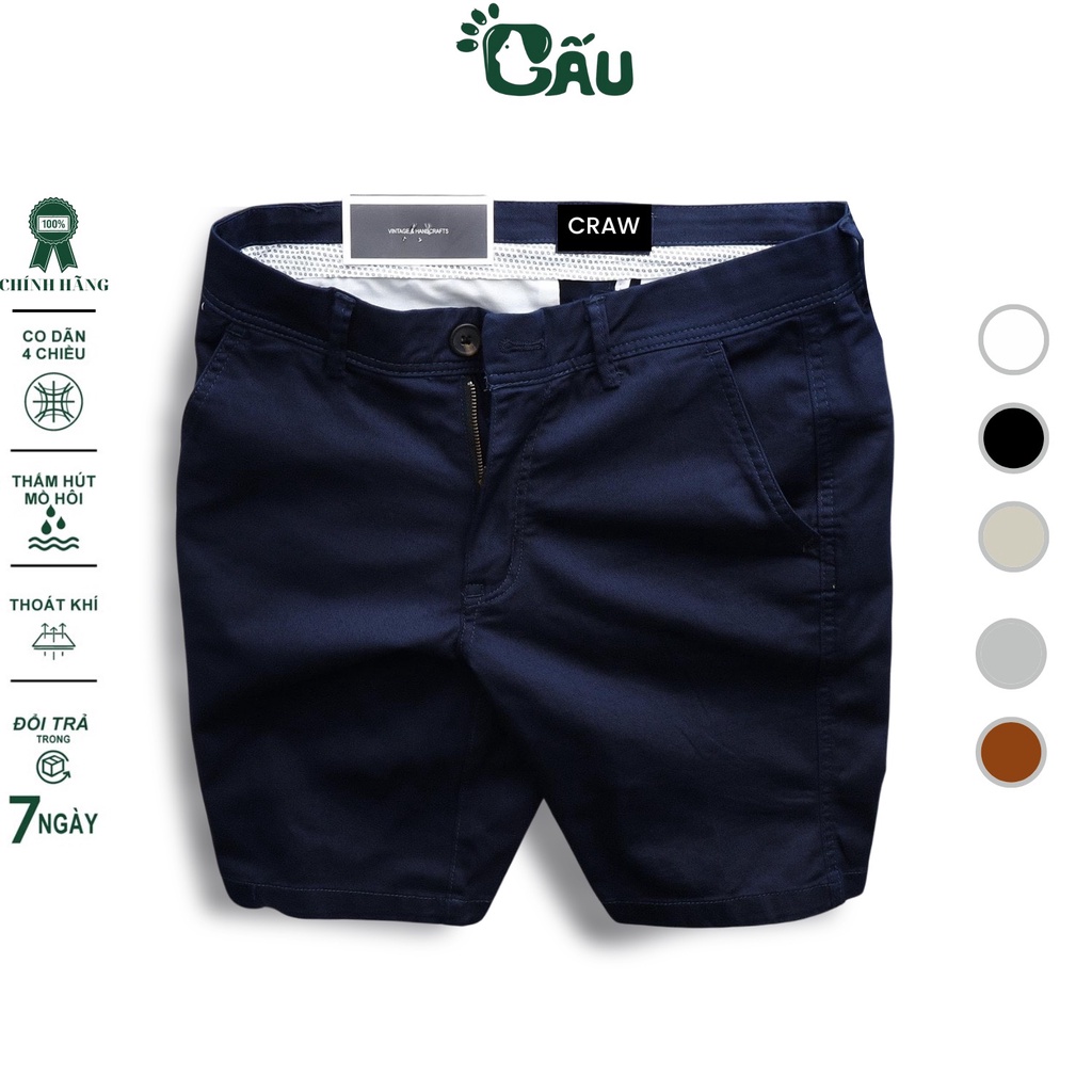 Quần short nam Gấu 194 chất kaki siêu dày dặn, sang chảnh form gerular fit - KR