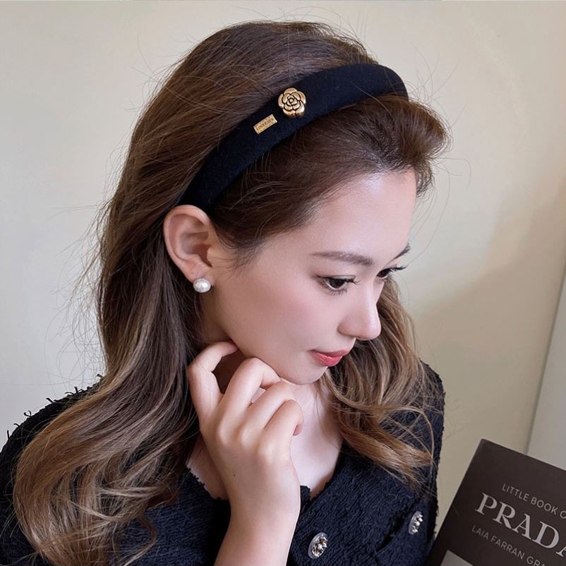 Băng Đô Cài Tóc Đính Hoa Trà Thời Trang Bờm Tóc Pháp Đơn Giản