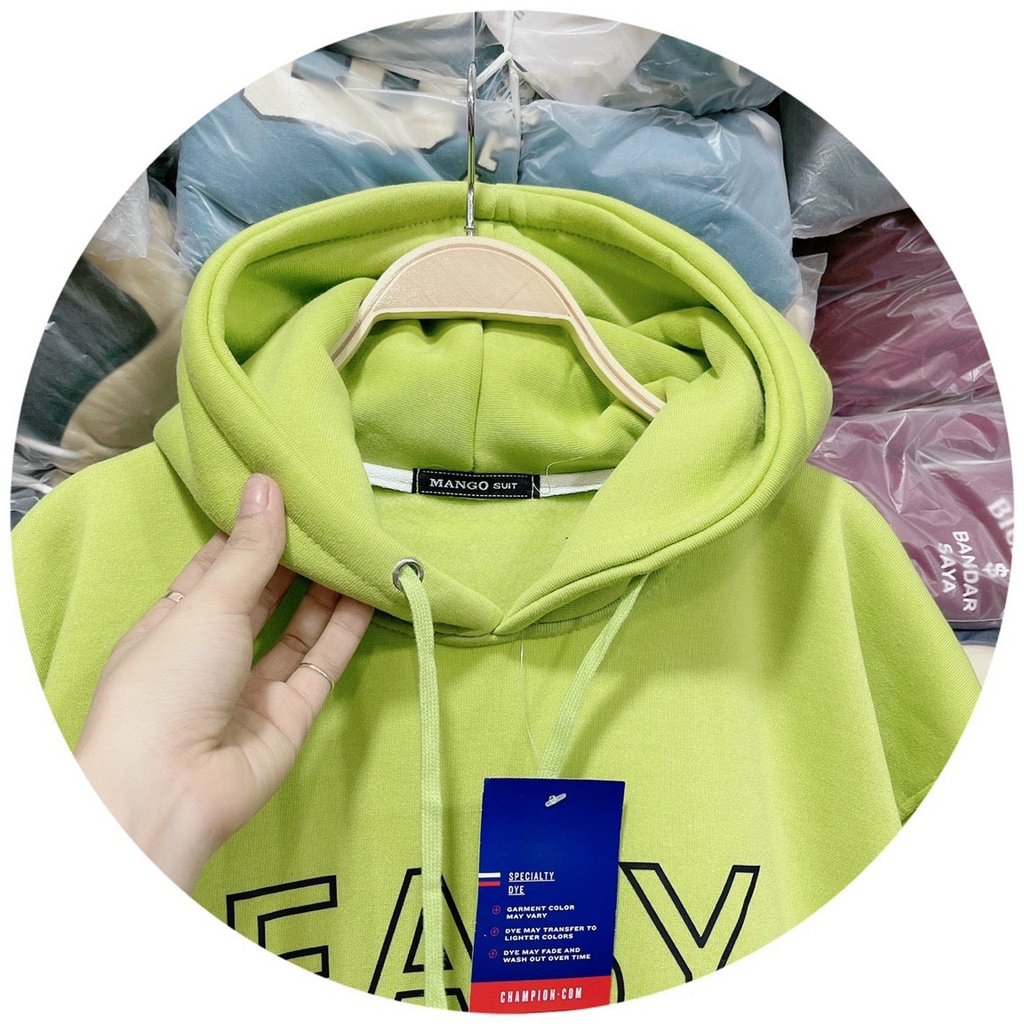 Áo Khoác Hoodie EASY 6 màu cực hot mẫu mới về dày dặn nỉ ngoại lót bông ulzzang