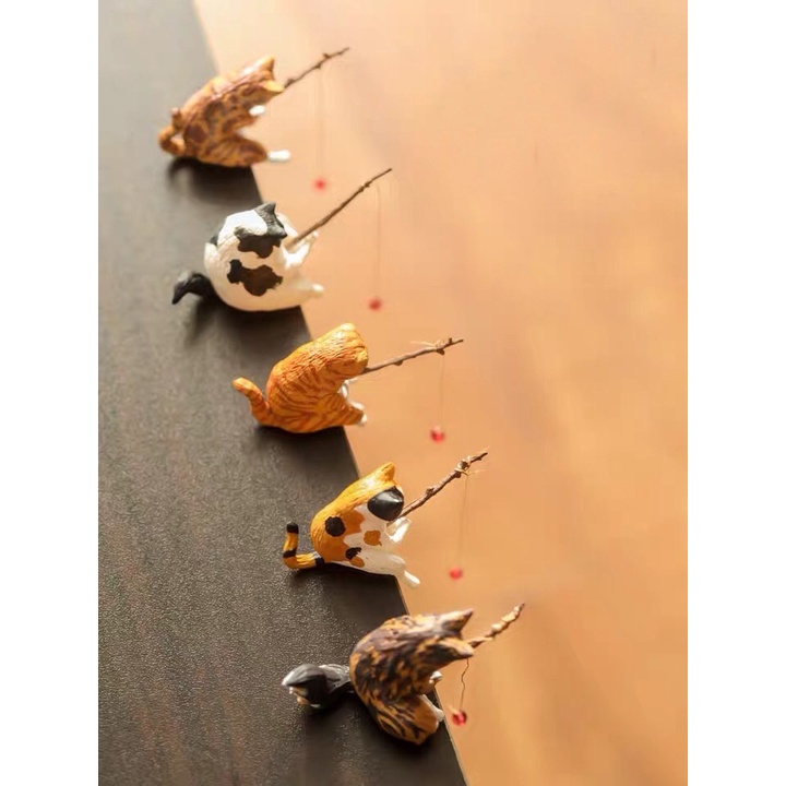 Chú Mèo  câu cá cực dễ thương, đáng yeu trang trí hồ cá, thủy sinh, để bàn làm việc TN2