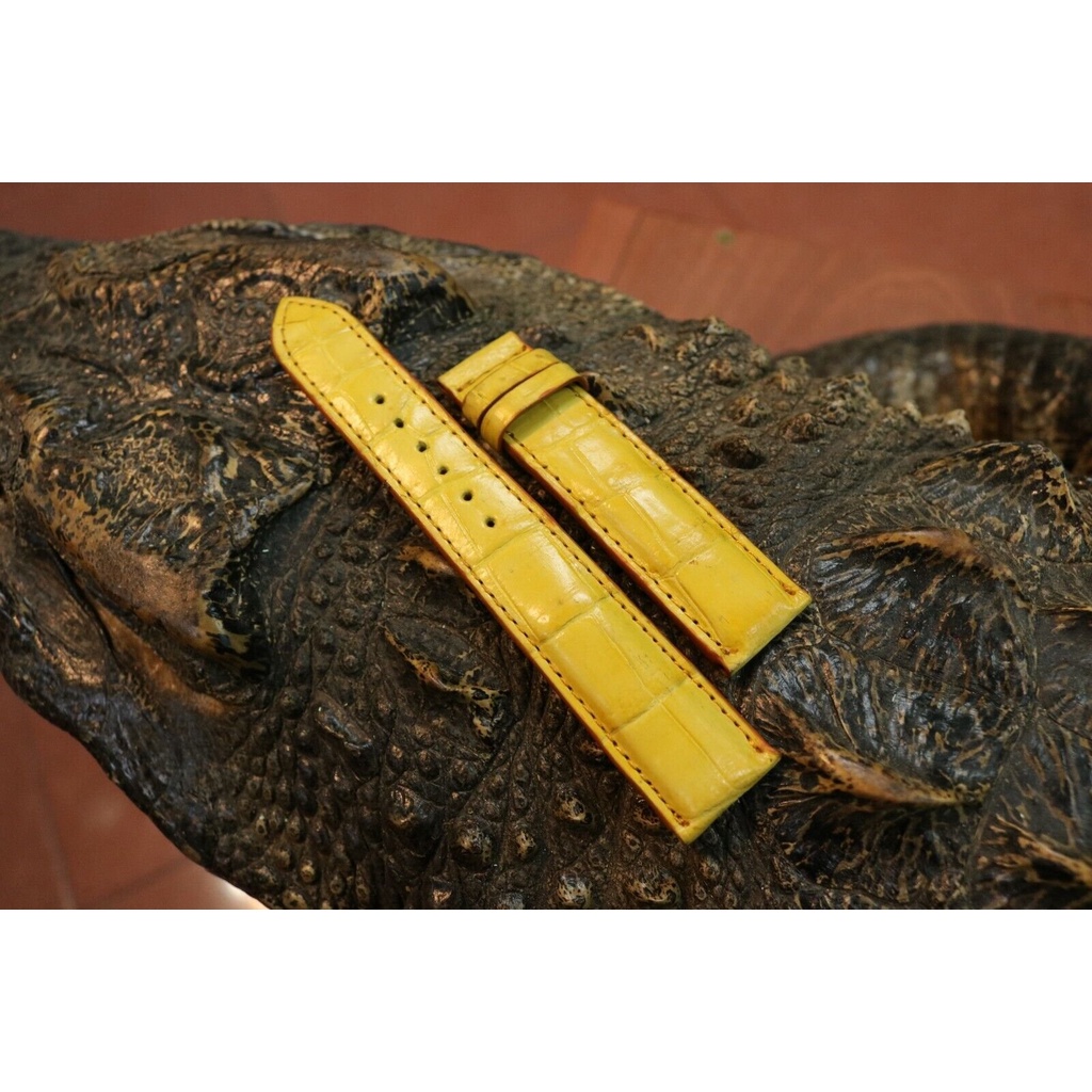 Dây đồng hồ da cá sấu may máy 16/18/20/22mm  Cá Sấu Thành Vinh