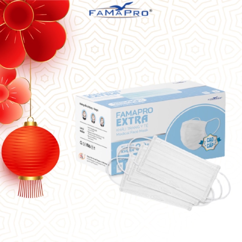  Khẩu trang y tế kháng khuẩn 4 lớp Famapro Extra 