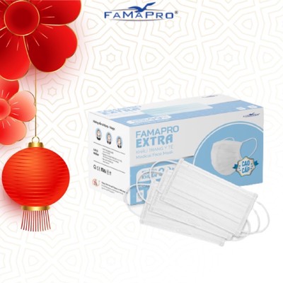 [Extra HỘP 50 CÁI] Khẩu trang y tế  4 lớp Famapro Extra (50 cái/ hộp)
