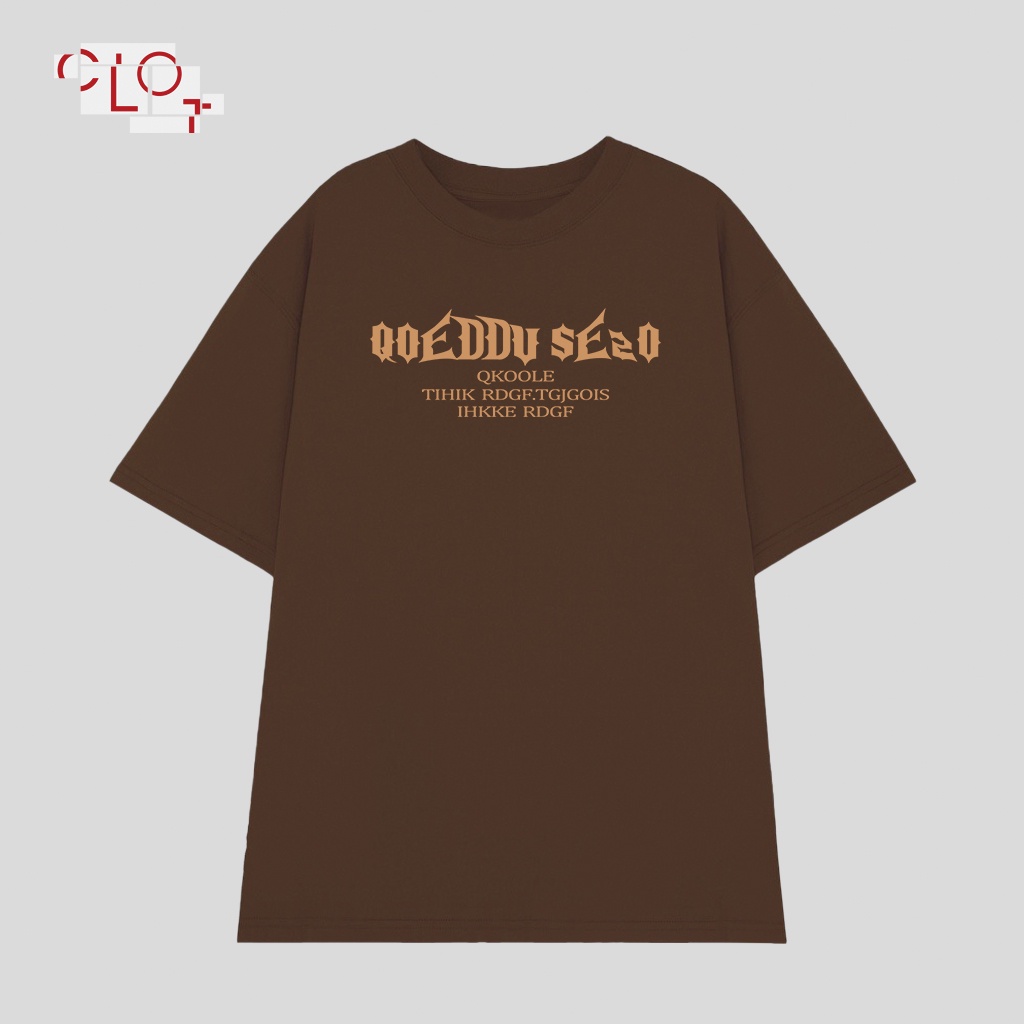 CLOT Áo thun tay lỡ unisex bigsize vintage thời trang nữ áo phông nâu ulzzang 100%cotton