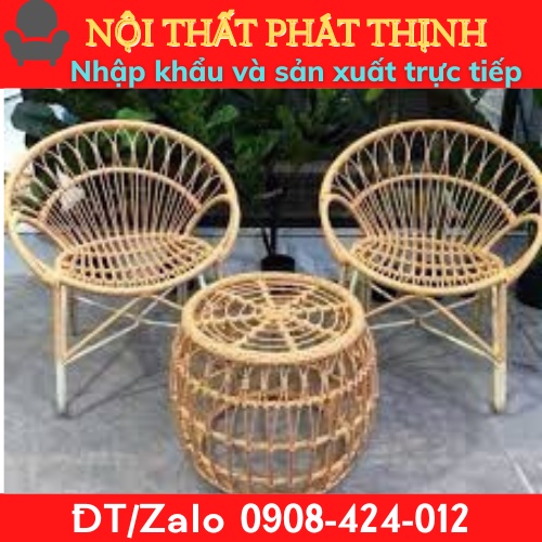 Bàn ghế xích đu treo ban công , cafe sân vườn , decor phòng giả mây