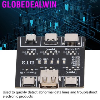 Globedealwin Data Cable Detection Board Sensitive Accurate Multiple Protection USB Tester for Type C