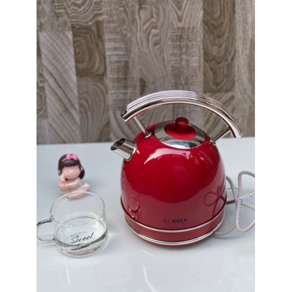 Ấm đun siêu tốc Arber  màu đỏ dung tích 1.8l bảo hành 12 tháng