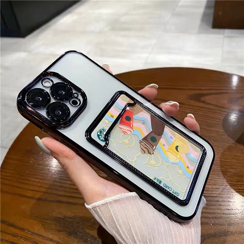 Ốp iPhone 14 13 12 11 Pro max 14 plus case ốp lưng iphone 14 13 12 11 promax Silicon Mềm Trong Suốt Chống Sốc Có Ngăn Đựng Thẻ Sang Trọng Cho Ốp Điện Thoại iP 14 plus 13 11 12 14 Pro Max