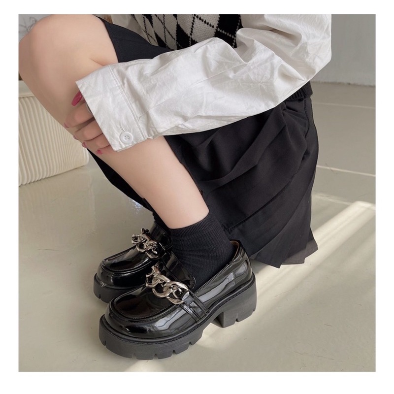 Giày nữ, giày cao gót form dáng thanh lịch Oxford đế cao 6p tôn dáng