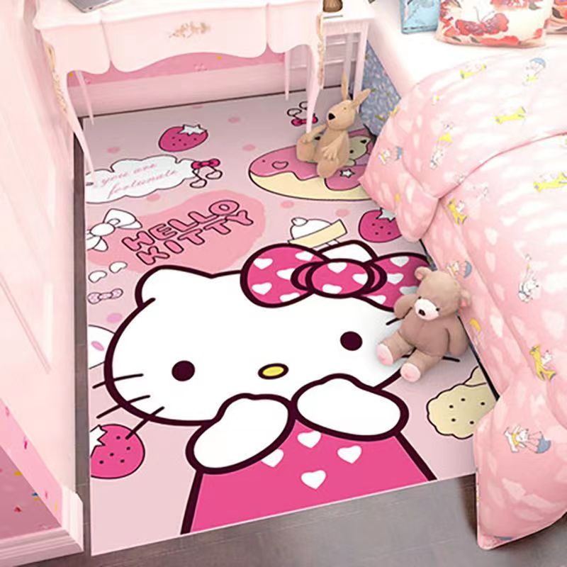 Thảm Trải Sàn Phòng Khách Hình Mèo kitty Dễ Thương