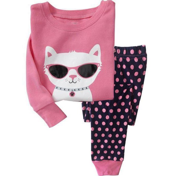 Bộ Gap thu đông dài tay cho bé 1-5 tuổi, bộ quần áo trẻ em cotton họa tiết - Monnie Kids