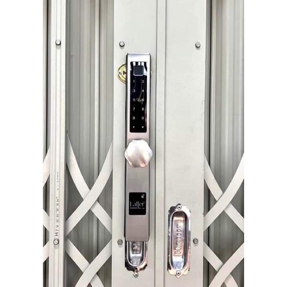 KHÓA VÂN TAY CỬA KÉO LAFFER XF18 INOX 304 CHỐNG MƯA APP TTLOCK