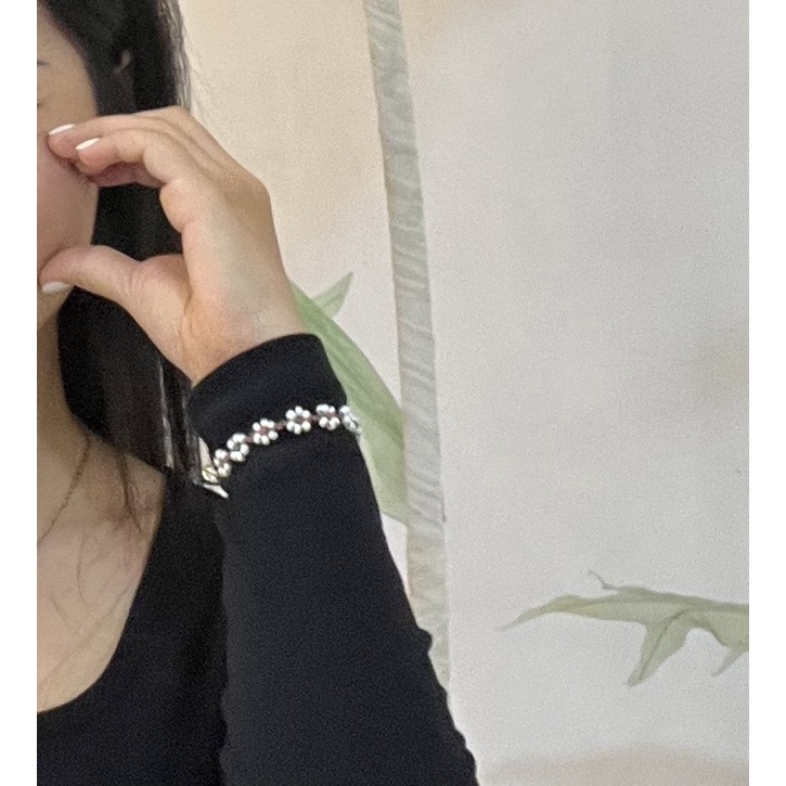 Vòng tay hoa giáng sinh handmade