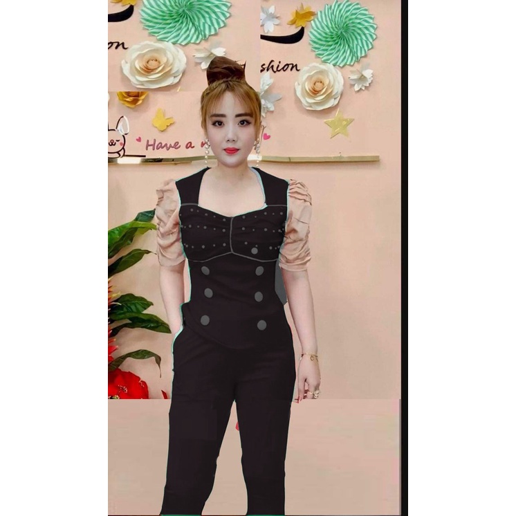 Set bộ nữ mặc nhà chất liệu thun cát hàn-CH6N