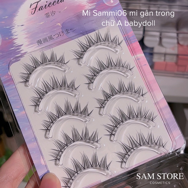 Mi chứ A gân trong cao cấp Sammi06 dạng baby doll tạo mắt búp bê siêu đẹp hack mắt to gấp đôi