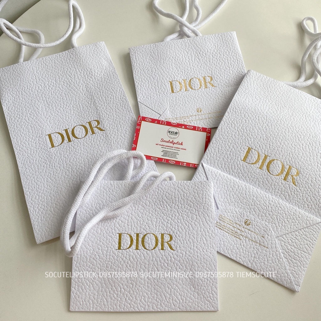 Túi giấy Dior chính hãng 14.5x5x13 và 14.5x8x22.5