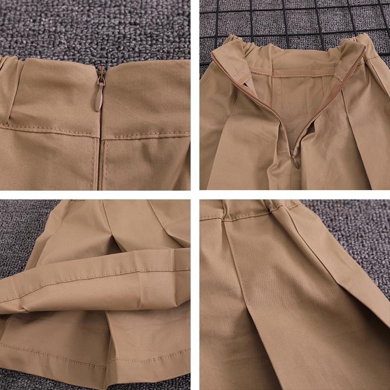 Chân Váy Ngắn Xếp Ly Màu Trắng Phong Cách Preppy Hàn Quốc Thời Trang Mùa Hè Mới 2020 Dành Cho Bé Gái