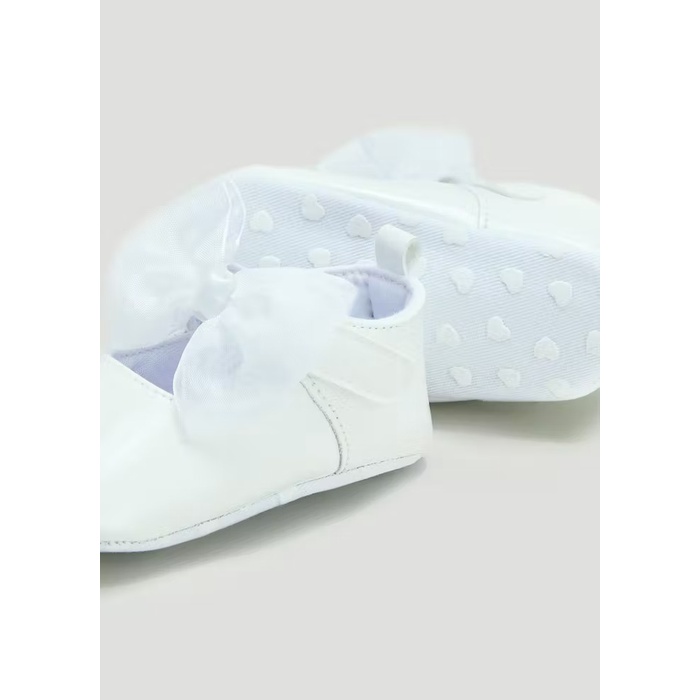 Giày tập đi trắng Matalan sz 0-3, 6-9m_hàng chính hãng Anh