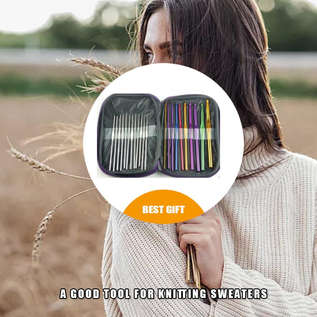 Bộ 22 Kim Đan Len Nhiều Màu Sắc Bằng Nhôm