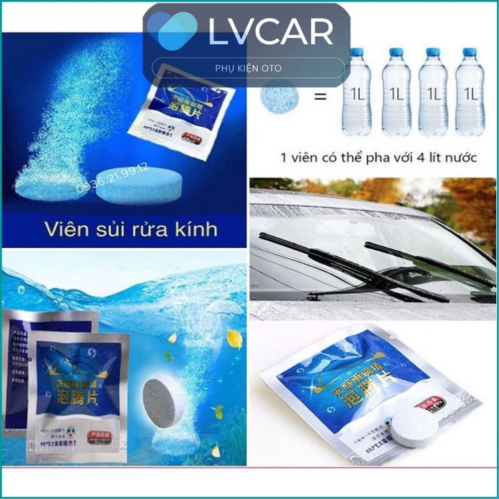 Viên sủi rửa kính ô tô siêu sạch. Làm sạch kính ô tô chuyên dụng