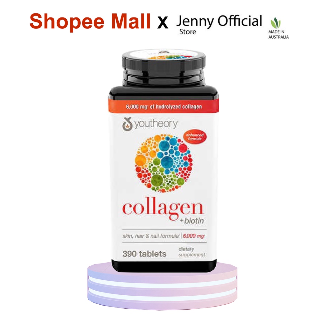Collagen 390 viên collagen Youtheory Advanced Type 1,2&3 của Mỹ,hỗ trợ chăm sóc Da, tóc, móng.