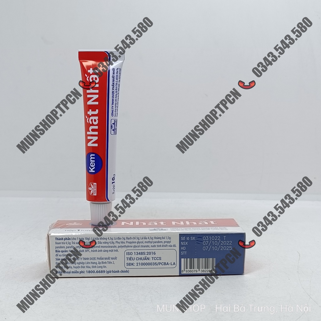 Kem bôi ngứa Nhất Nhất tuýp 10g - Giúp sát trùng, tiêu viêm, giảm ngứa, cho tổn thương nhanh lành