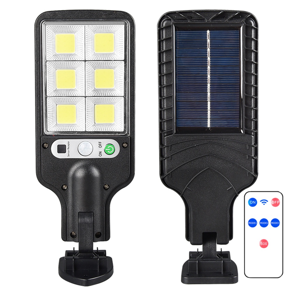 Đèn Năng Lượng Mặt Trời Solar Street Lamp 6 Bóng Kèm Điều Khiển Cảm Biến Chuyển Động, Chống Trộm Hiệu Quả，Đèn sân vườn
