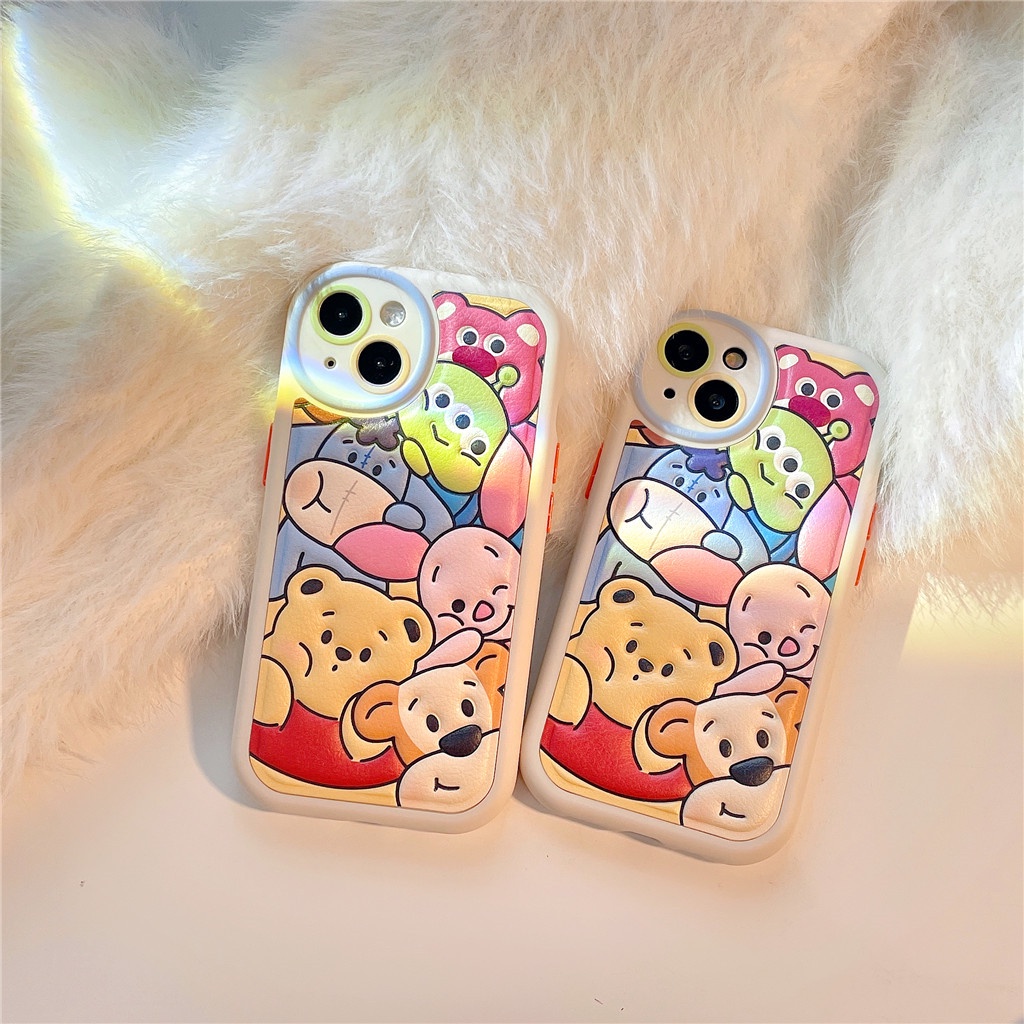 Ốp Điện Thoại Da Viền tpu Dẻo In Họa Tiết Hoạt Hình Góc Tròn Cho iphone 15 pro max 14 pro max 13 pro max 12 pro max