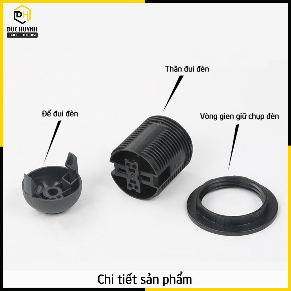 Đui đèn ngủ E27 có sẵn vòng gien giữ chao đèn tiện lợi DN032