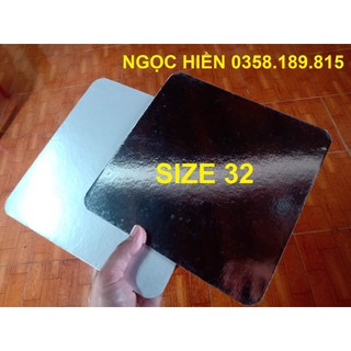 Đế bánh kem vuông, đế ép 2 mặt size 32