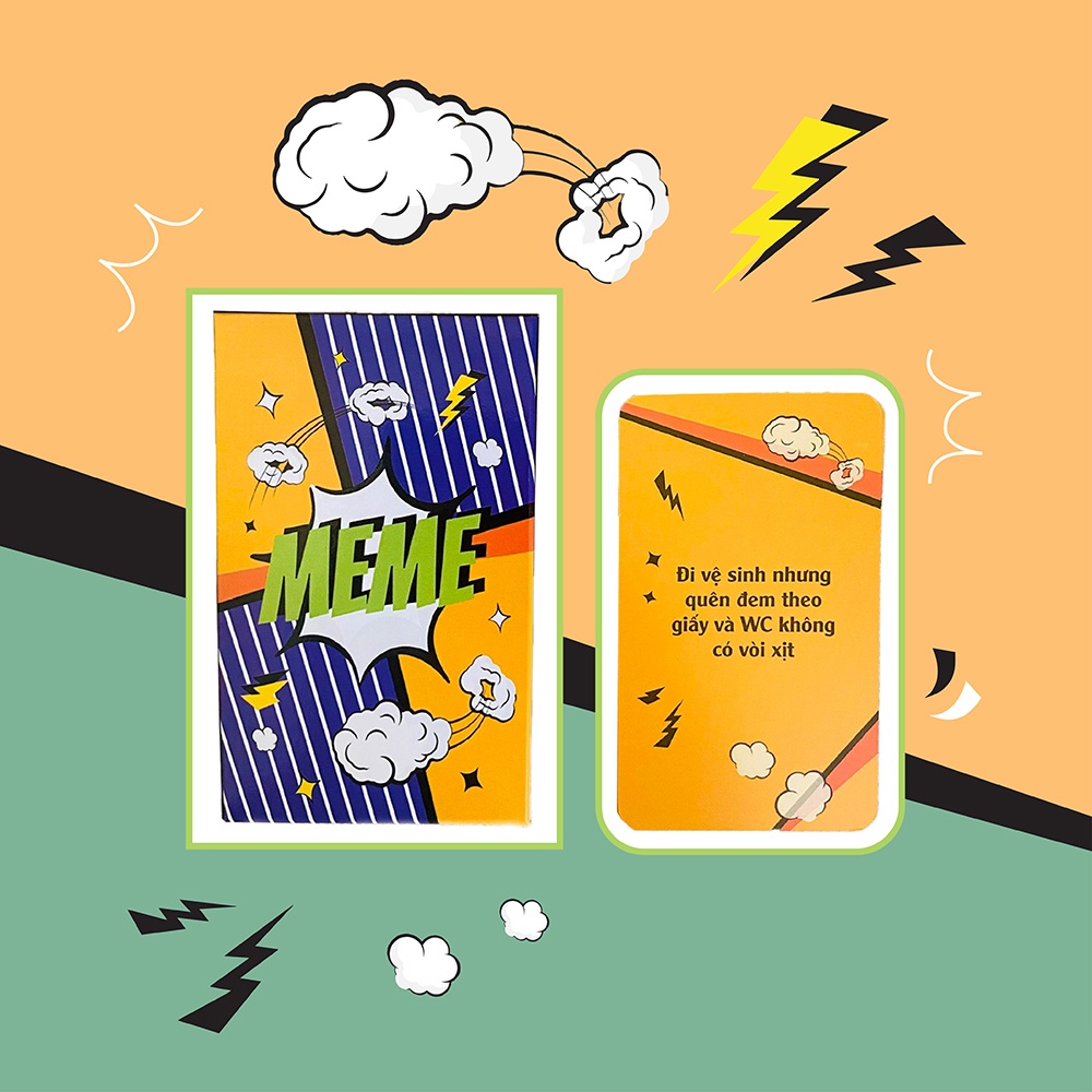 Bộ bài Meme 50-200 lá Quẩy Lên Bạn Ei chơi vui quên lối về Board Game Meme hài hước chơi nhóm cùng bạn bè K-
