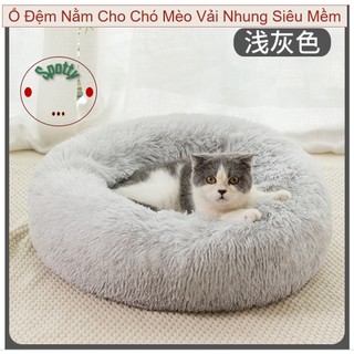 Ổ đệm nằm cho chó mèo vải nhung lông siêu mềm mịn | ổ ngủ cho mèo | đệm ngủ cho mèo | ổ mèo | nhà mèo