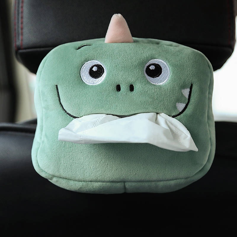 Car Tissue Bag Box Drawer Vehicular Use Hanging on Chair Back Armrest Box Creative Cartoon Cute Internet Celebrity Car Interior Accessory 901u