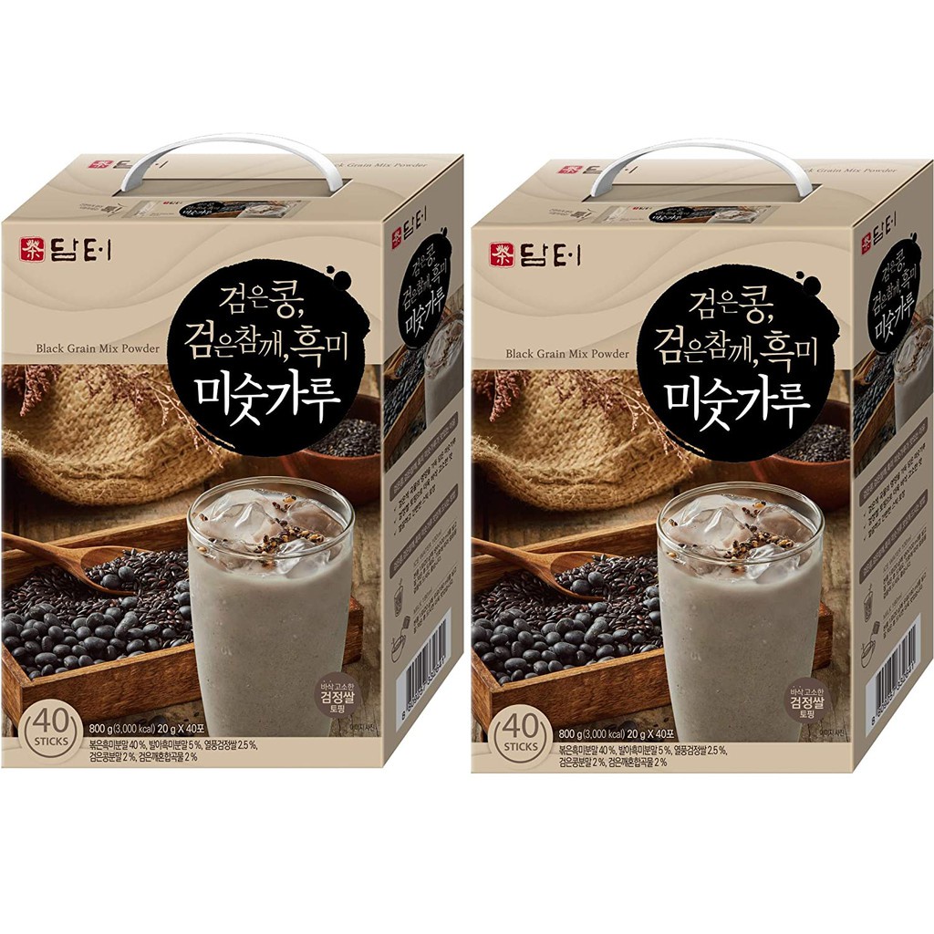 Bột Ngũ Cốc Mè Đen Damtuh Hàn Quốc, Hộp 40 Gói * 20g
