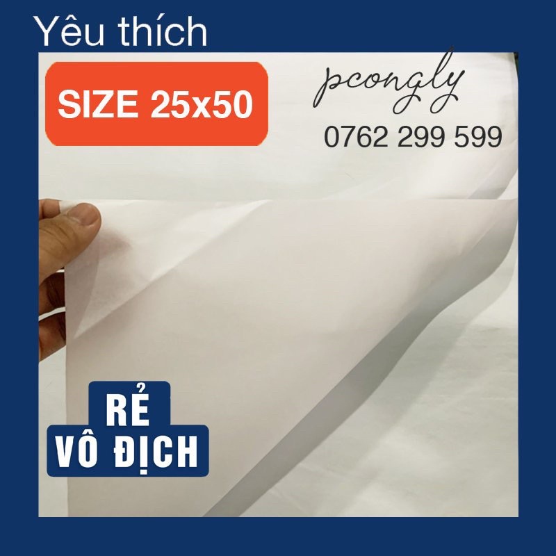 50 tờ giấy dai gói hàng cao cấp ⚡25x50 cm ⚡ Giấy nến gói giầy, gói quà, gói quần áo dai bền