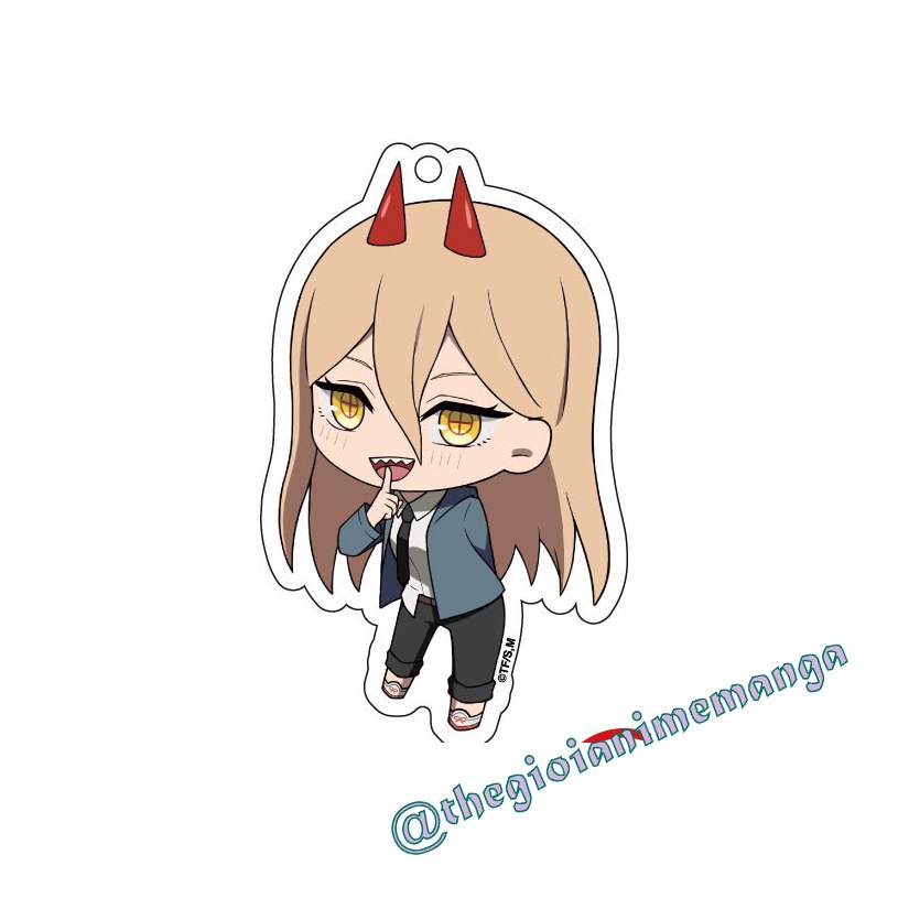 ( ĐỨNG ) Móc khóa IN HÌNH CHAINSAW MAN Thợ săn quỷ anime chibi mica trong acrylic