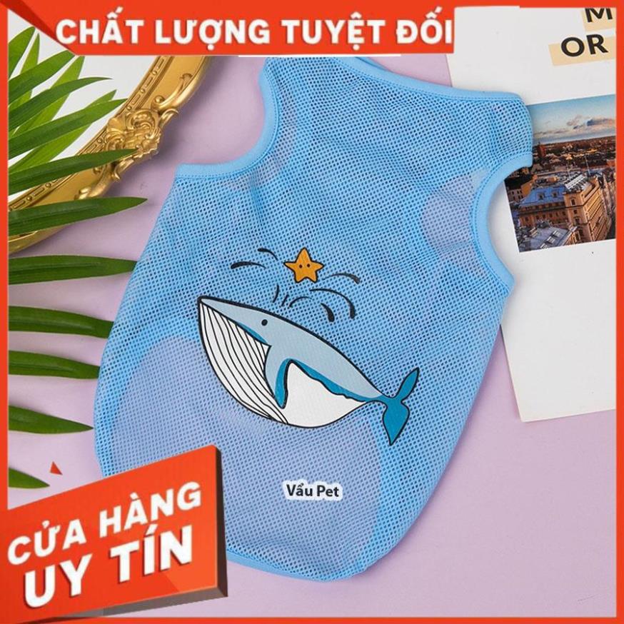 Áo Cho Chó Mèo Ba Lỗ Lưới Cute - Quần Áo Cho Chó Mèo Thú Cưng Vẩu Pet