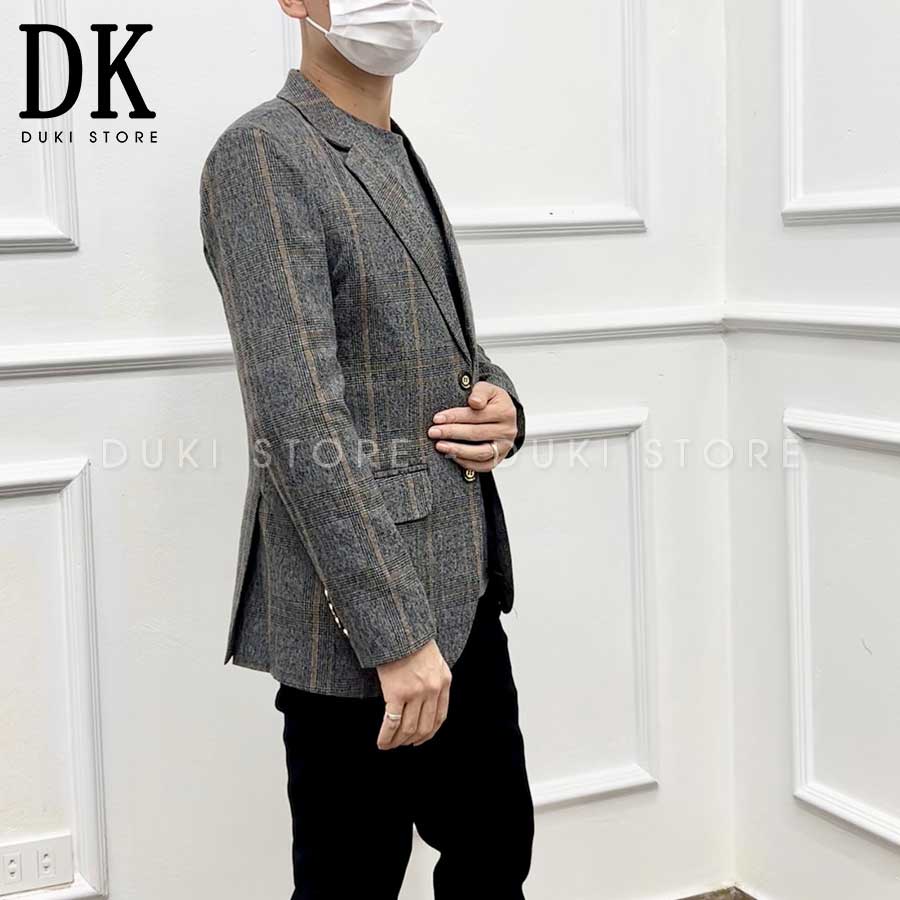 Áo vest nam, áo blazer nam 2 nút Hàn Quốc kẻ caro vintage cực sang ADK0006 - DUKI STORE | BigBuy360 - bigbuy360.vn