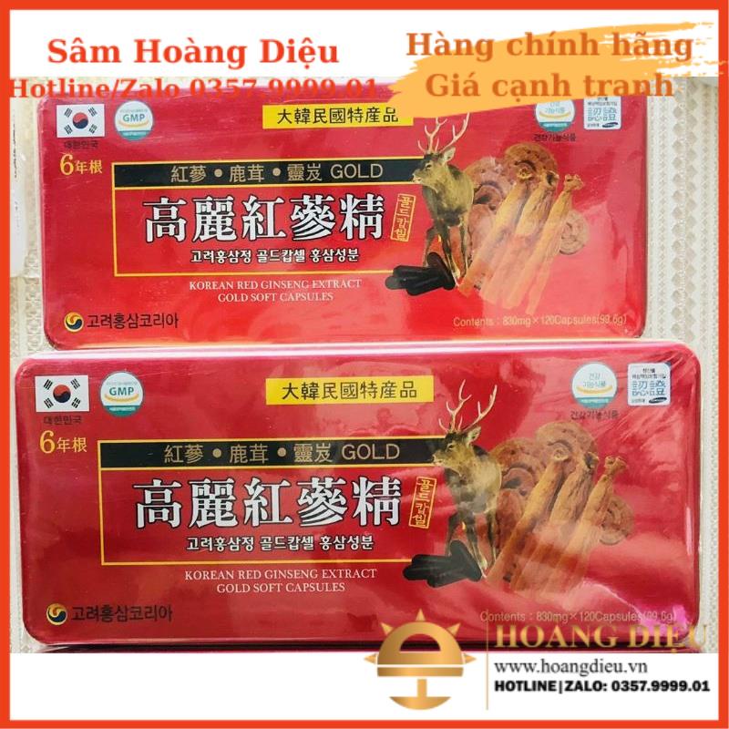 Sâm Hoàng Diệu - Viên đạm hồng sâm nhung hươu Hàn Quốc Dongwon 120 viên