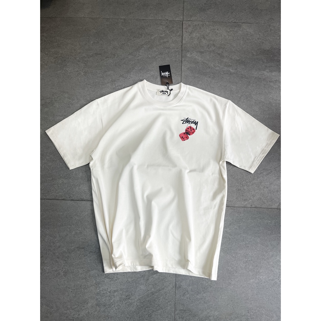 Áo Thun Cotton Stussy Twice Dice