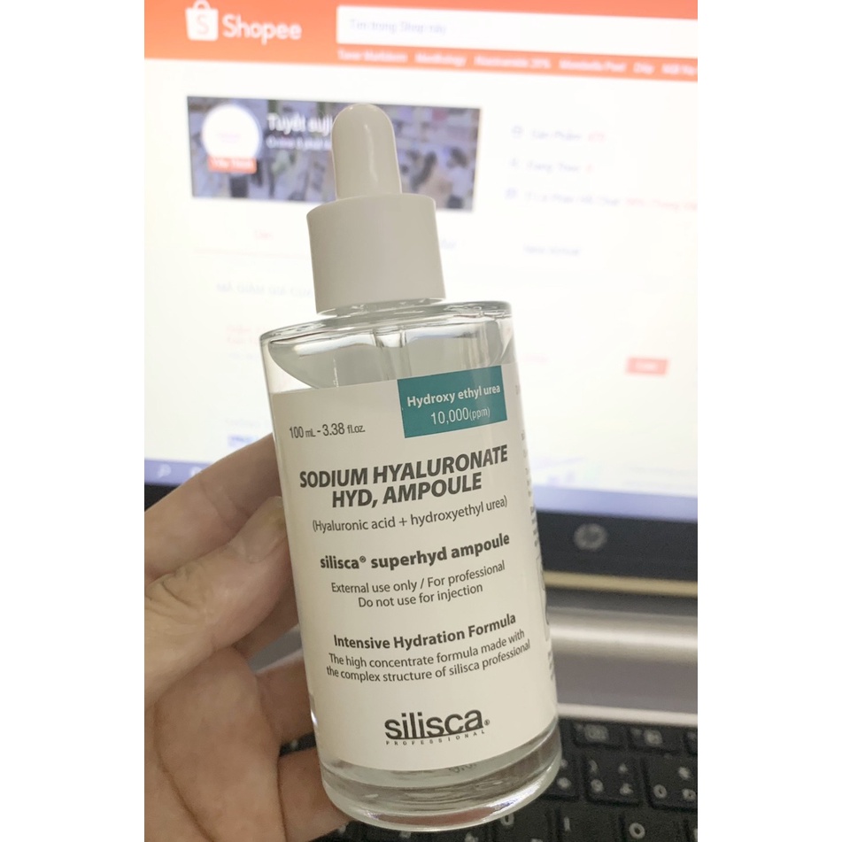 [ Công ty ] Tinh chất cấp ẩm Silisca Hyaluaronate Hyd Ampoule 100 ml