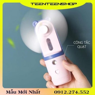 Quạt phun sương cầm tay mini, sạc USB tích điện tiện dụng