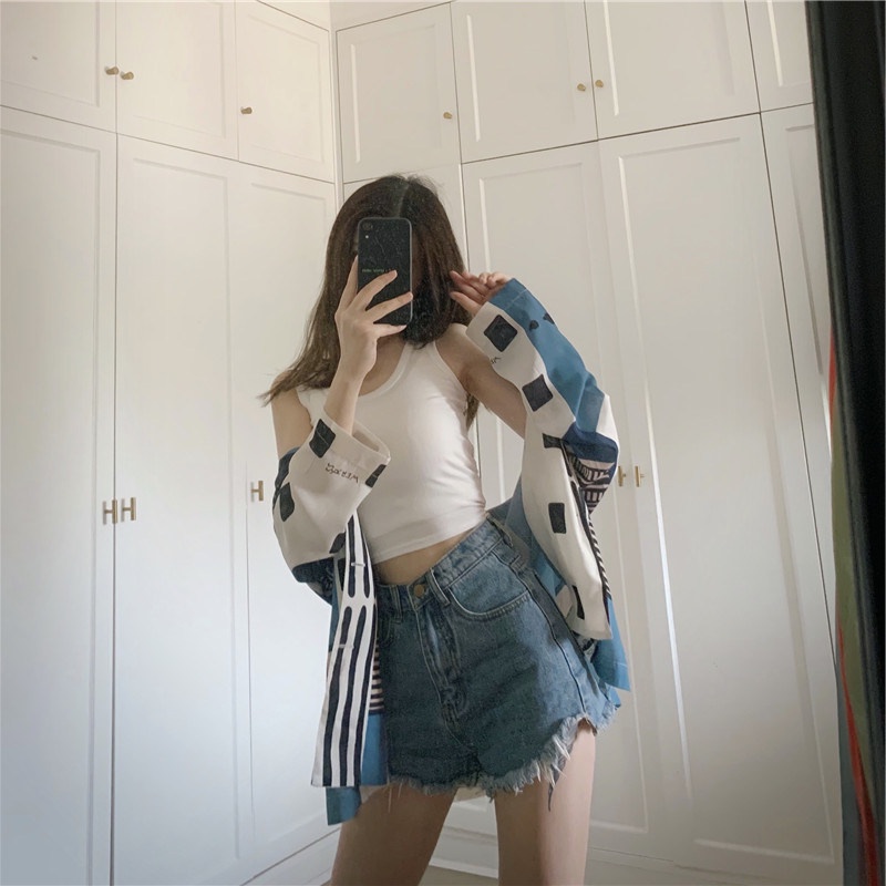 Áo tanktop NRVP co giãn phong cách Hàn Quốc có đệm lót thời trang