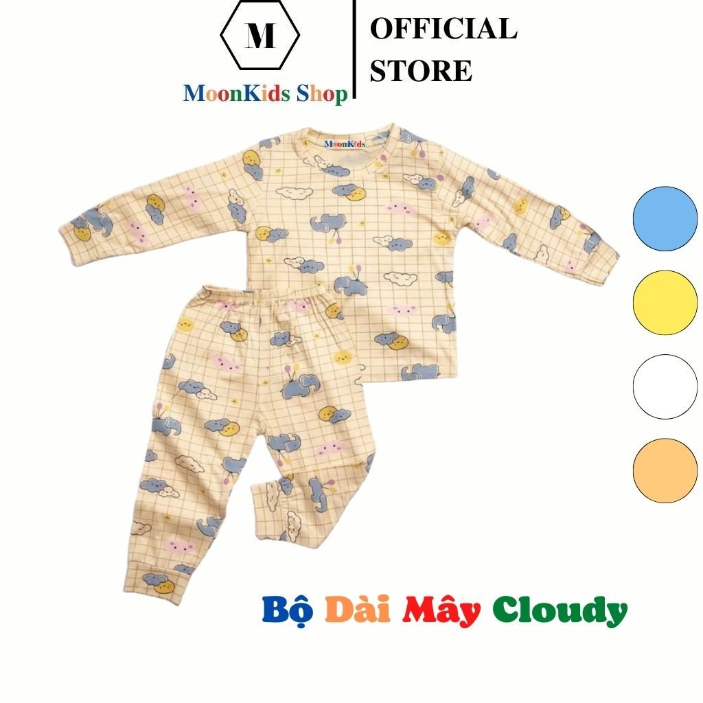 Bộ quần áo trẻ em Dài Tay MOONKIDS SHOP từ 7-27kg chất THUN LẠNH mềm mịn thấm hút mồ hôi cực tốt cho bé trai bé gái