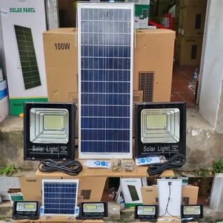 Đèn năng lượng mặt trời công suất cao 100,200,300w trong nhà ngoài sân vườn tốt giá rẻ