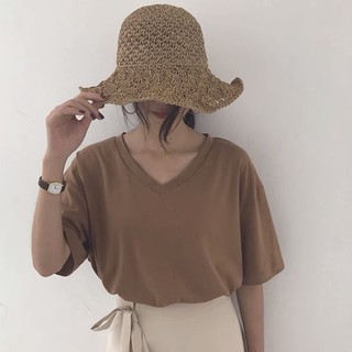 MM944 Áo phông nữ, áo thun nữ cổ tim basic cao cấp