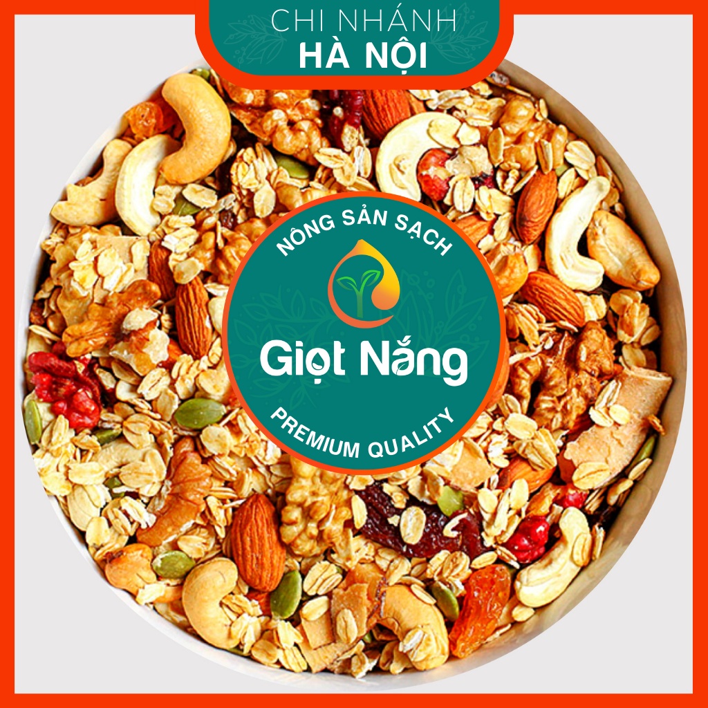 Granola siêu hạt ăn kiêng 100% hạt và quả không đường không yến mạch giàu