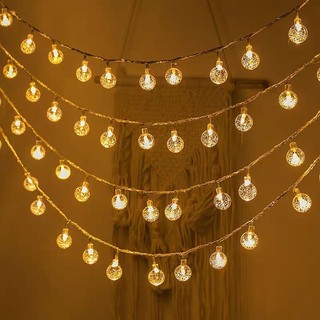 Dây Đèn  CHERRY Bọt Nước 10m 50 bóng Dây Trang Trí Cây Thông Noel,  Led bi tròn