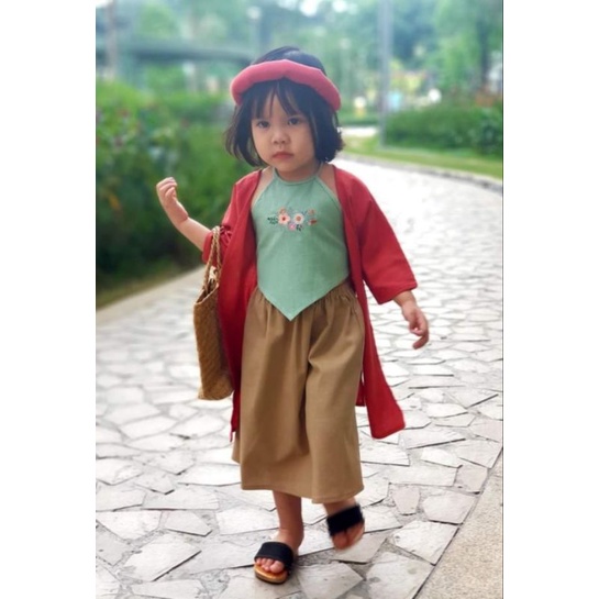 Set tứ thân chất linen cho bé