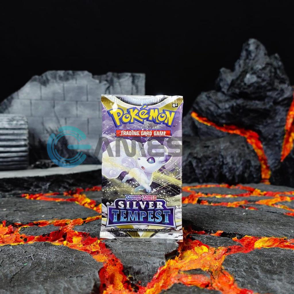 Thẻ bài Pokemon TCG Sword and Shield Silver Tempest Booster Pack phiên bản tiếng Anh POKTCGUSBP71
